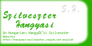 szilveszter hangyasi business card